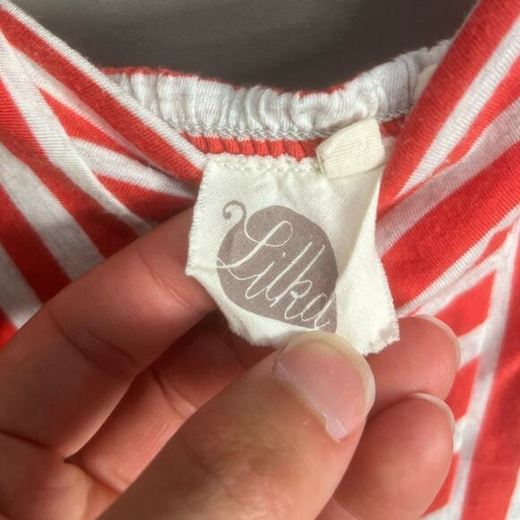 Anthropologie LILKA Dress Sz XS Red White Maxi Stripe Summer Cocktail Festive - Picture 3 of 16